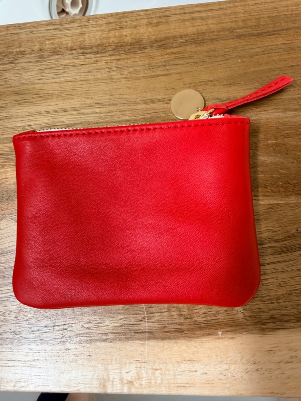 SOLD OUT Clare V Red 'Liberez Les Sardines' coin clutch NWT - Picture 7 of 9